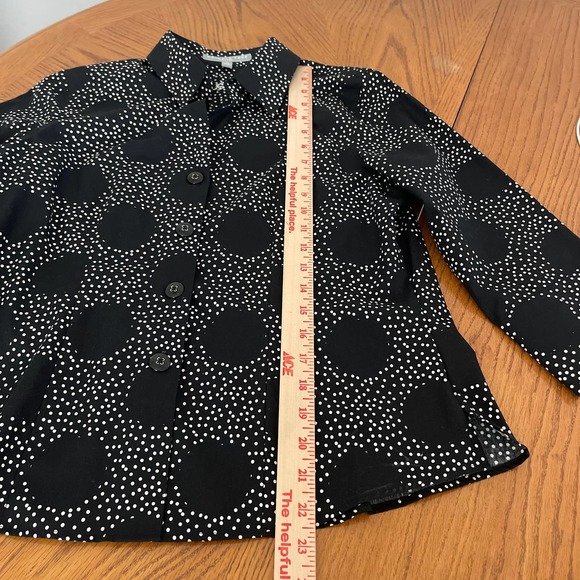 FoxCroft polkadot blouse button down women Sz M barely used - Picture 5 of 7